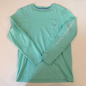 Vineyard Vines Kid’s Teal Long Sleeve Tee